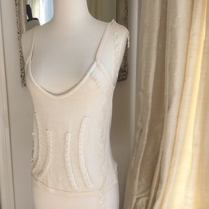 Catherine malandrino knit tank top embellished